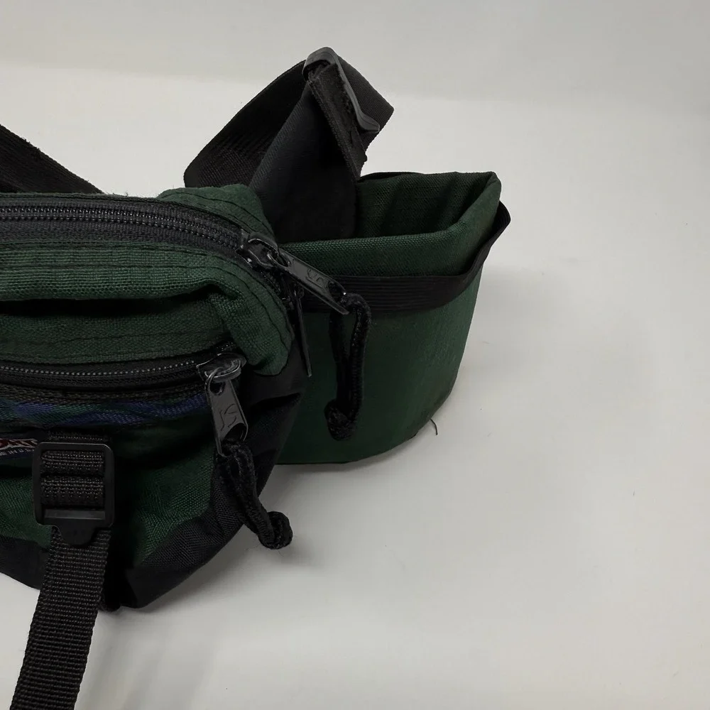 Vintage Jansport Oasis Fanny Pack Waste Pack Dual‎ Bottle Holder Camping Green